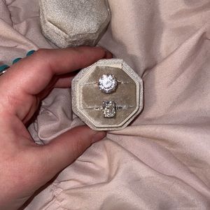 2 real moissanite rings